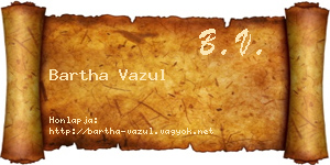 Bartha Vazul névjegykártya